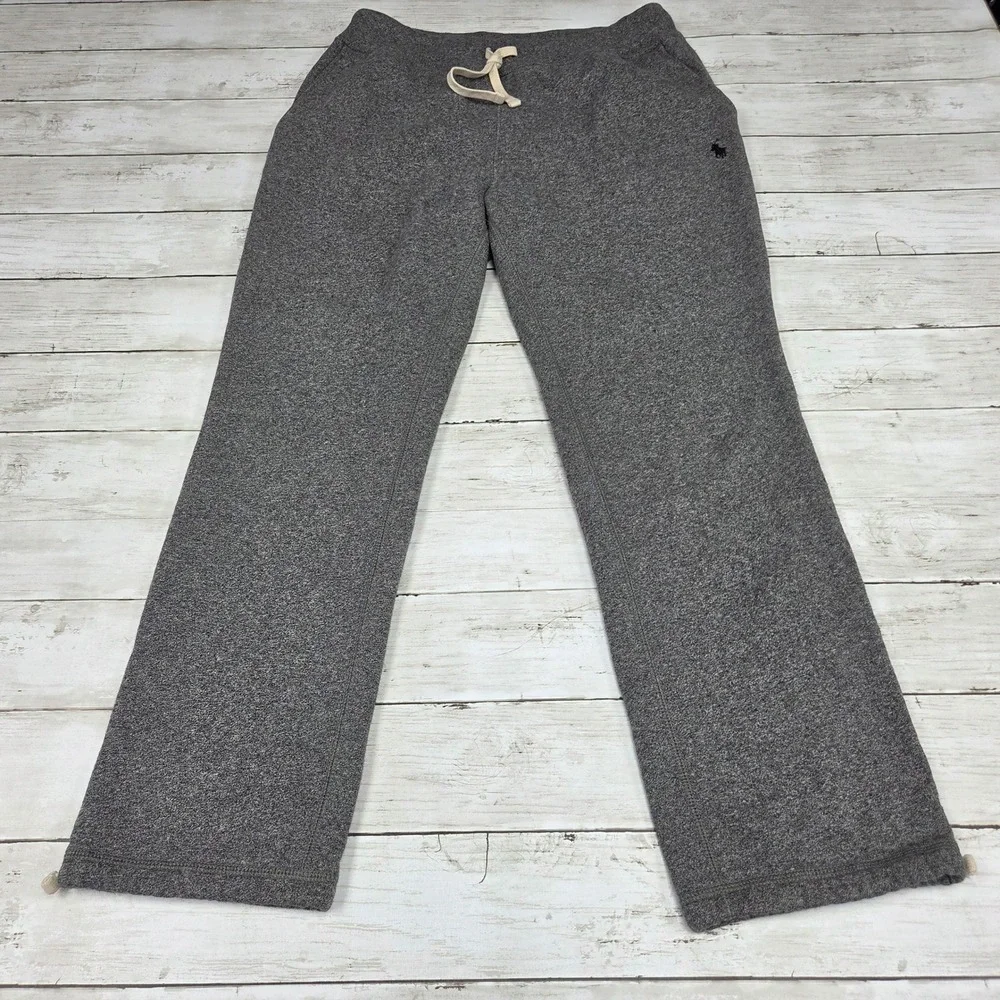 Polo Ralph Lauren Fleece Sweatpants Straight Leg Men S Gray Bungee Hem Pony